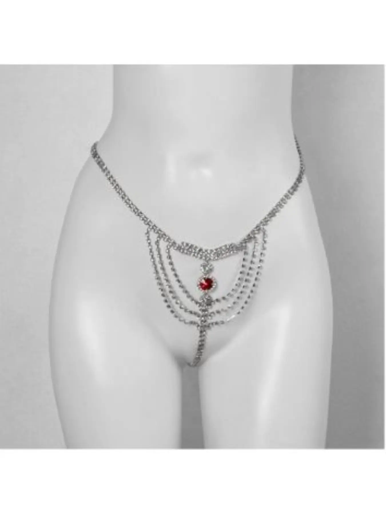 Trendy Sexy Bikini Underwear with Rhinestones, Women's Unique Vacation Accessory Gift Chains, Chain Print Design, Party Music Festival Stage Wear, Holiday Gift Choice