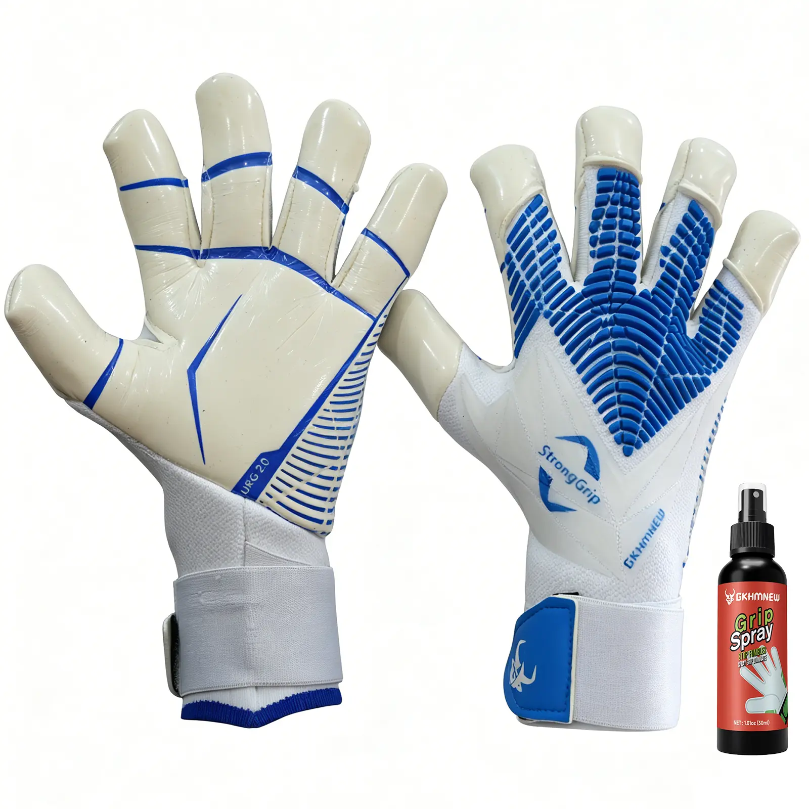 Professional Goalkeeper Gloves for Adults and Youth Soccer Goalie Gloves Breathable Soccer Gloves High Performance Guantes De Portero with 30ml Goalkeeper Grip Spray