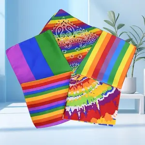 Hot Pride Festival Pocket Square Scarf Rainbow Colorful Headband Bandana Lesbian