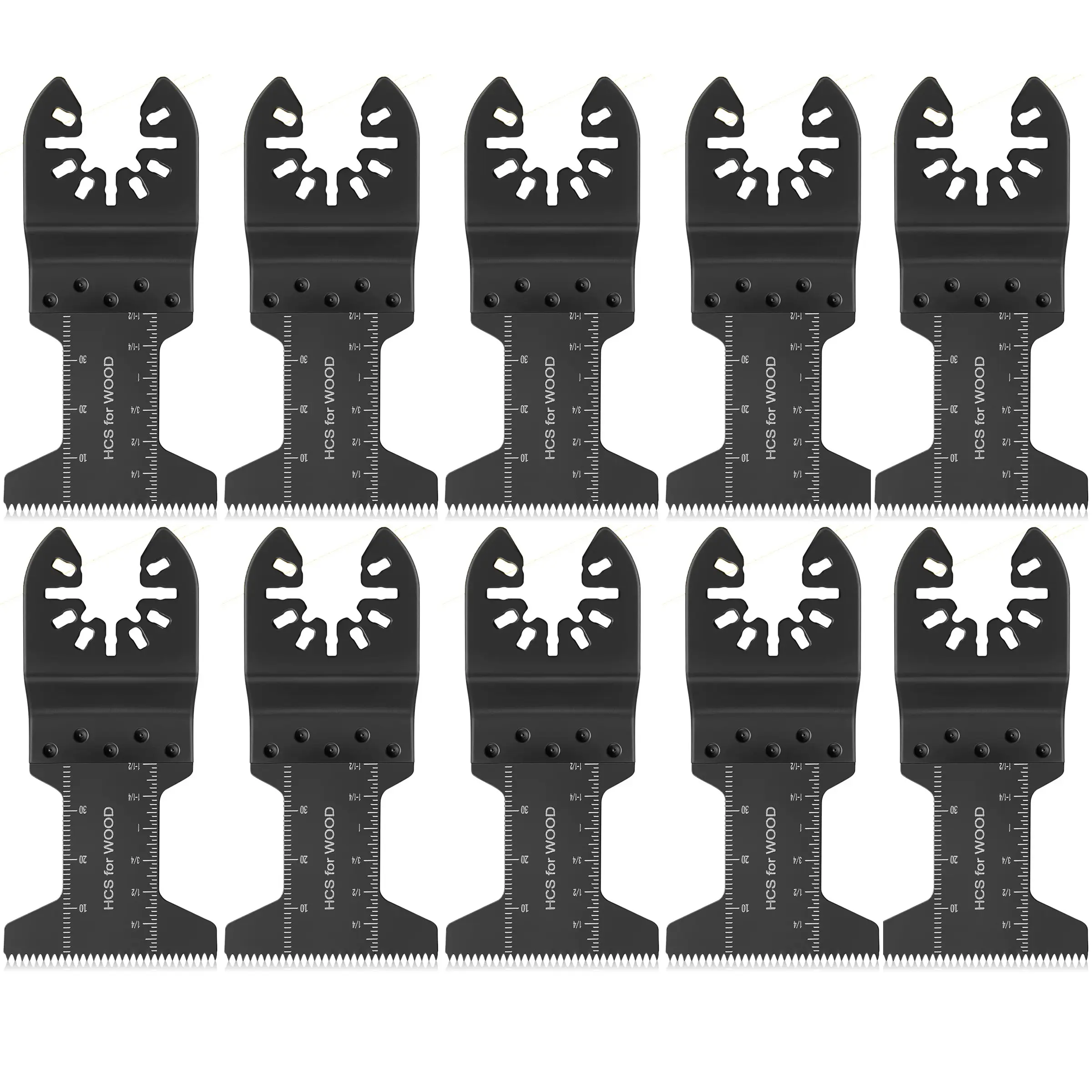 Multi-Tool Blades for Wood Plastic, 10pcs Universal Oscillating Tool Blades, Compatible with Milwaukee, Worx, Rockwell, Rigid