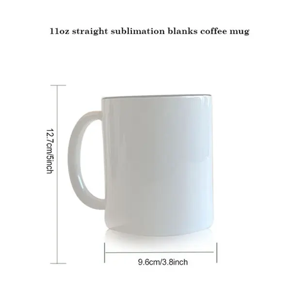 USA Warehouse 11oz Sublimation Mug Sublimation Blank Ceramic Mug logo Printed Coffee Cups White Sublimation Coating Mugs Drinkware Drinkware Tumbler Washable Reuse Reusable