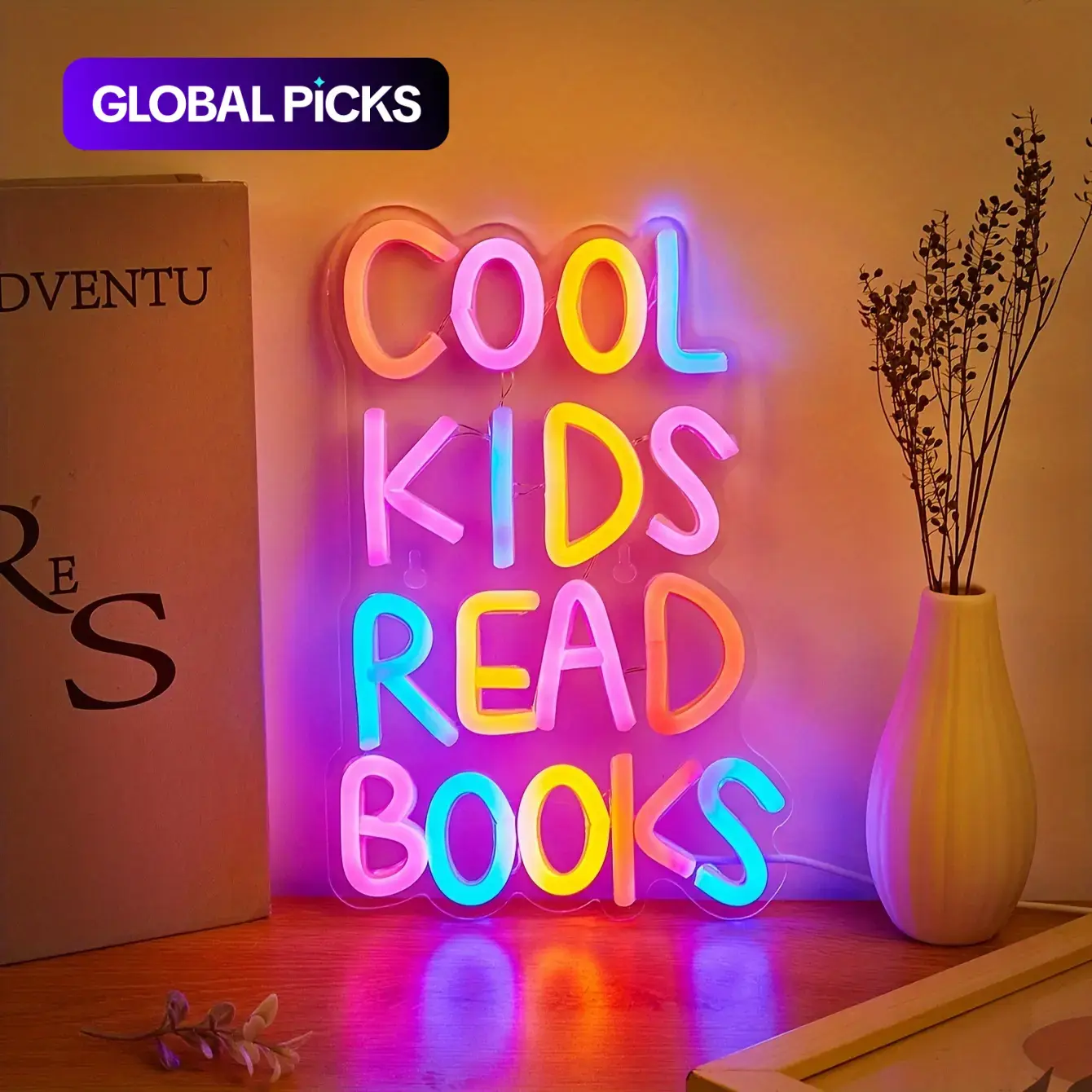 Neon Alphabet Letter Light Sign, LED Neon Sign for Kids' Room Decor, USB-Powered Indoor Lighting, Birthday & Christmas Gift for Girls & Boys #GLOBAL PICKS