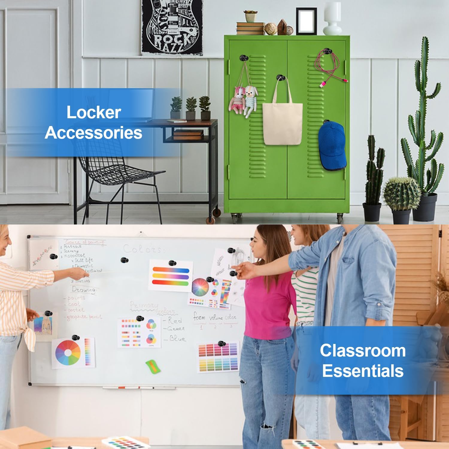 12 Pack Refrigerator Magnets, Small Strong Magnetic Clips for Whiteboard, Office, Classroom, Kitchen and Maps, Fridge Magnet Clip