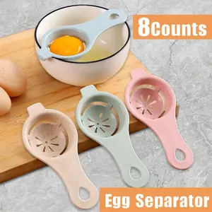 8-Pack Egg Yolk & White Separator Set, TikTok Viral Kitchen Tool, Mess-Free Egg Separator Tool for Meal Prep, Baking, Keto Breakfast, Quick Clean Separation, No Shells, Random Colors, Home Kitchen, Brunch & Daily Use