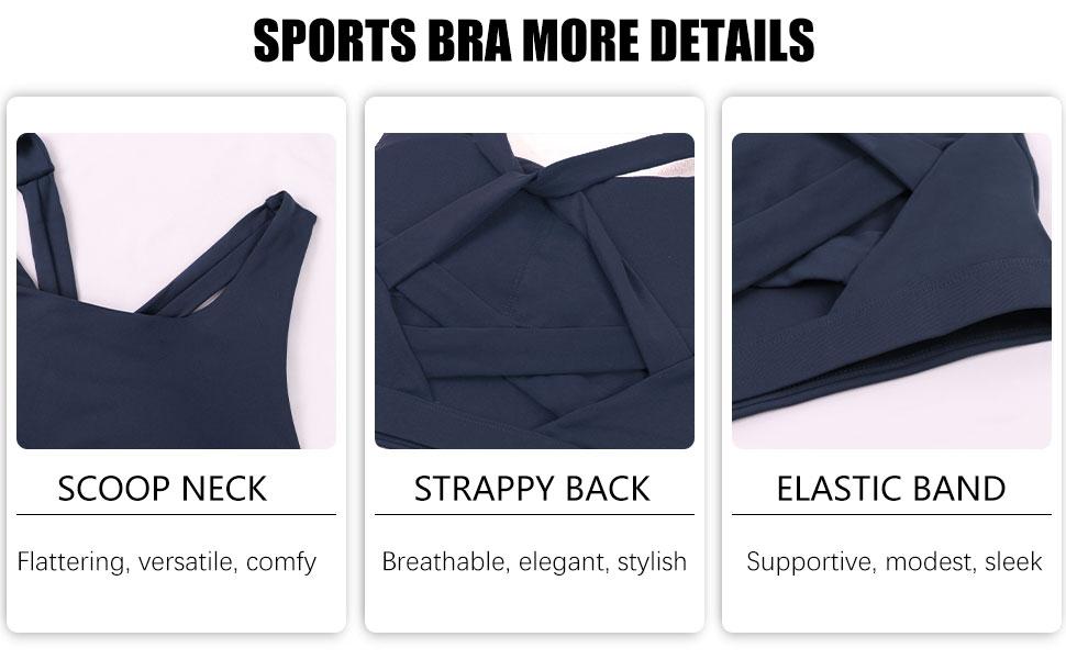 Longline Sports Bras for Women Cross Back Workout Tops with Built in Bra Yoga Bra Athletic Crop Tank Top Gym Fitness