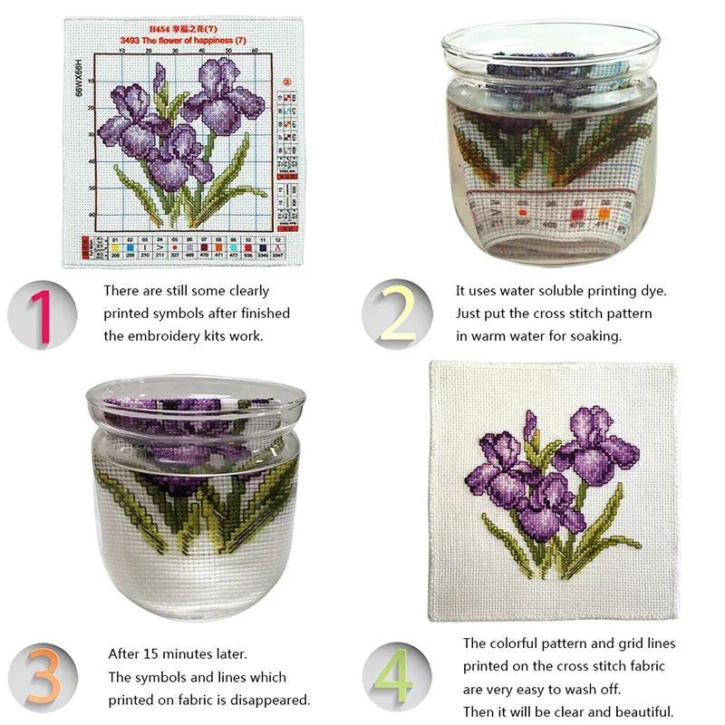 Beginner Diamond Painting Cross Stitch Kit - 13.78x15.75in (11ct) Animal Portrait, Complete Set with 1 Design Drawing, Premium Printed Aida Cloth, Colored Mixed Textiles Threads & Tools, Handcraft Gift for Cross Stitch Aesthetic Enthusiasts