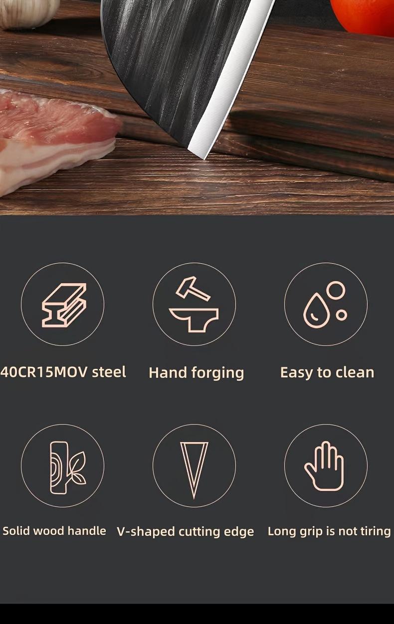 [Buy 1  Get 1 Free] For Only Today 2pcs kitchen knives, super sharp kitchen knives, meat cutters, kitchen knives and slicing knives Combination knife Block household knife chef  knifes meat cleaver knife kitchen  knives Kitchenware Meatcleaverset Cooking