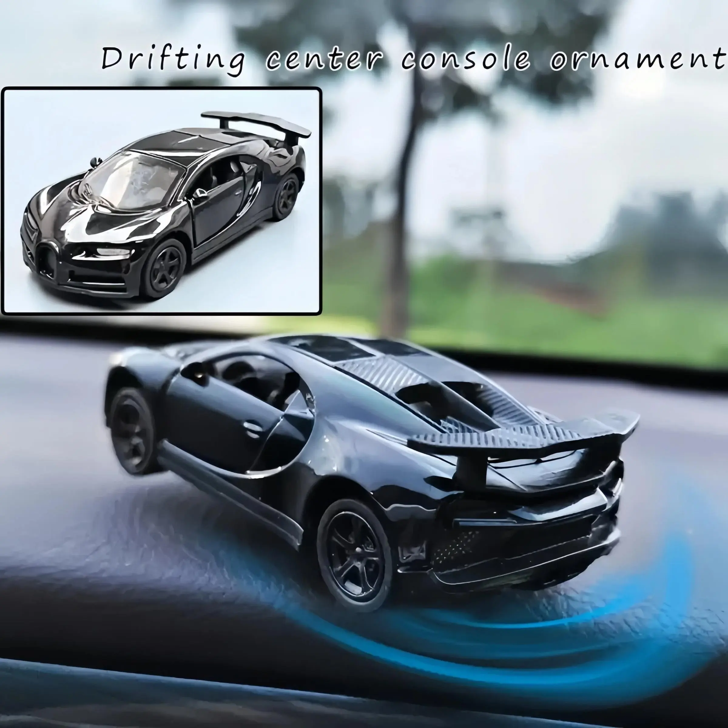 Drift Car Dashboard Decor, Car Interior Ornaments, True Style, Universal Compatibility, Durable Iron Structure, Ideal Choice for Car Enthusiasts