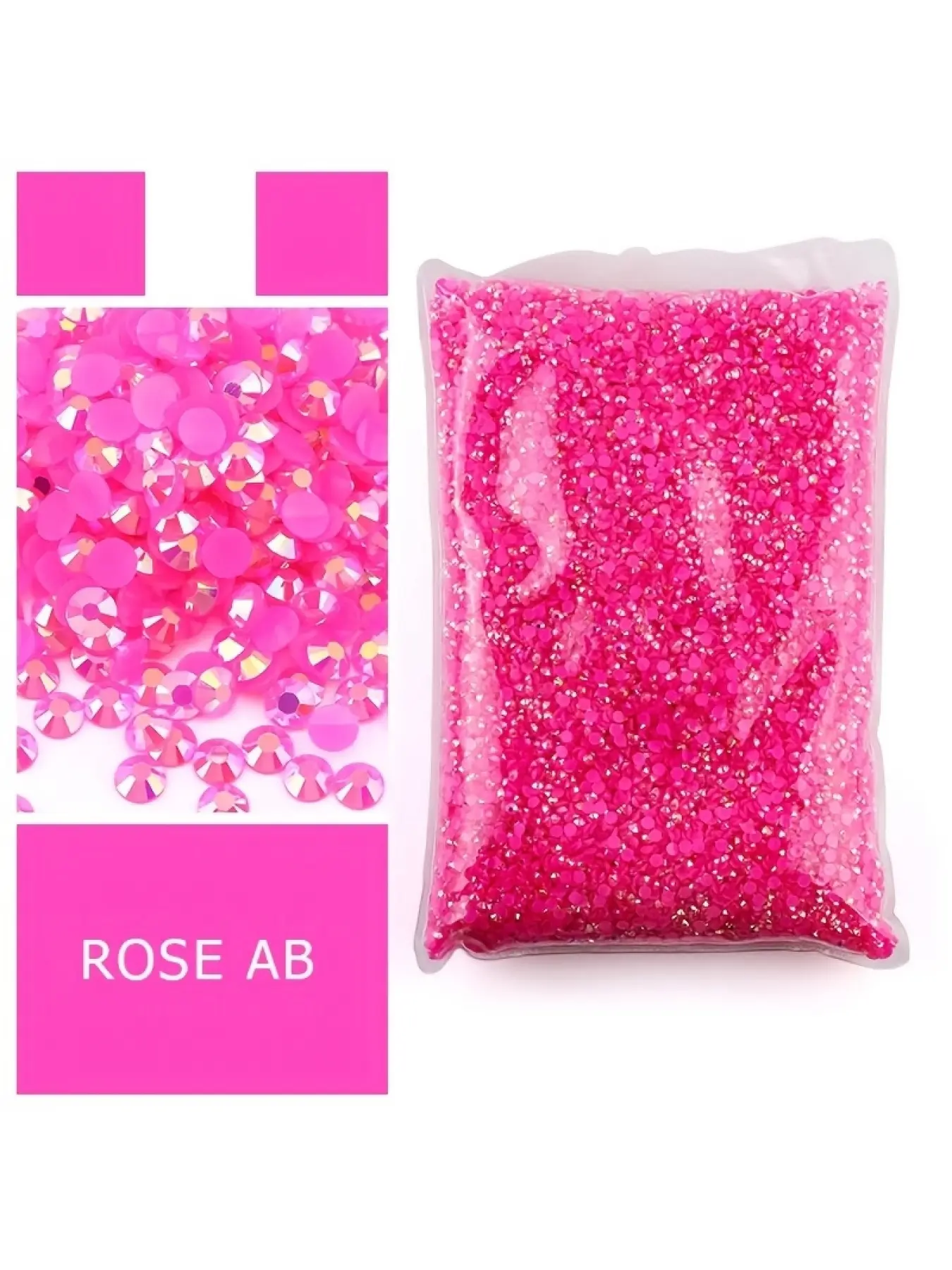 3mm 5000 pieces of jelly AB resin rhinestones, Fashionable Rhinestone Decorated, suitable for phone cases, shoes and clothing decoration, thermos cups, decorative paintings, bear rhinestone DIY decorations