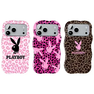 Playboy Phone Case - Street-Style Protective Cover Featuring Pink Rabbit Head Logo; Compatible with iPhone 11–17 Pro Max/Plus Series and Samsung Galaxy S23– Series; Drop-Resistant and Shockproof