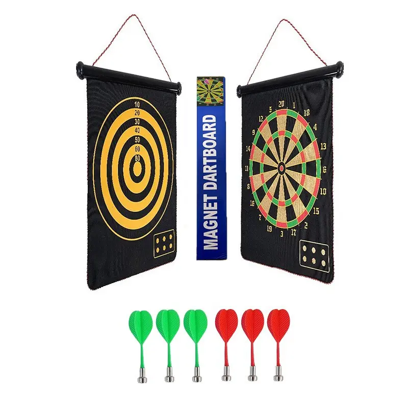 Magnetic Dart Board, Double-Sided Portable Design, Includes Six Darts, Foldable for Easy Storage, Ideal for Family Gatherings, Camping, Party Games, Dart Set