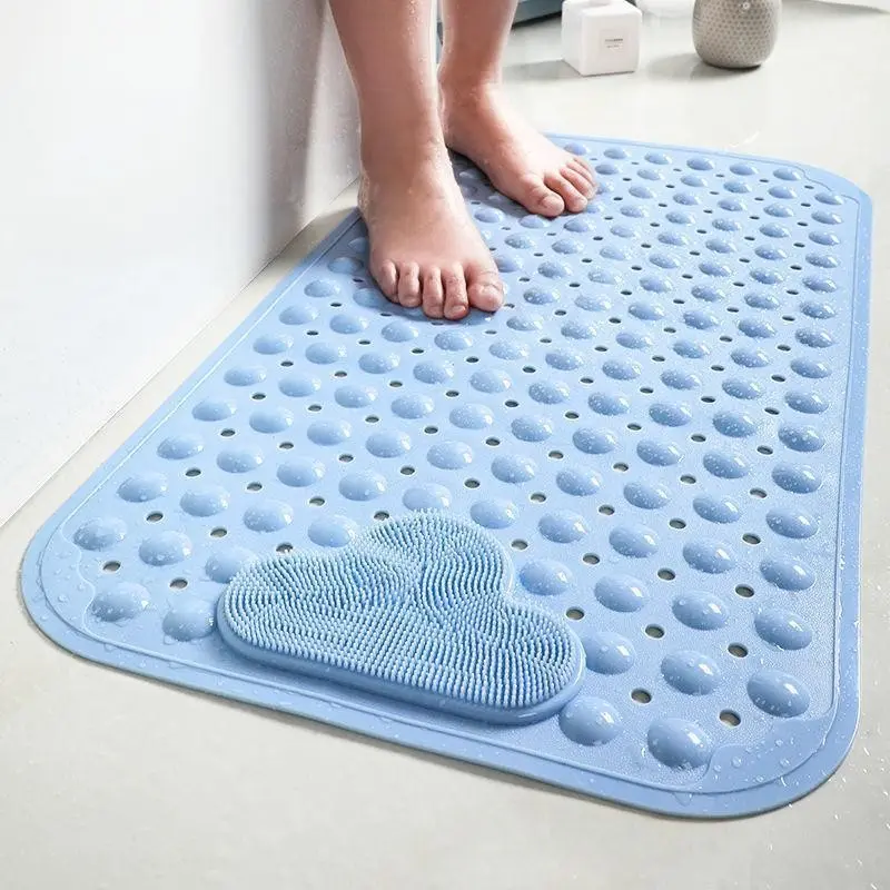 Non-Slip Soft Quick-Drying Bath Mat with Massage Bubble, Water Absorbent Bathroom Mat, Nonslip Shower Mat for Home and Hotel