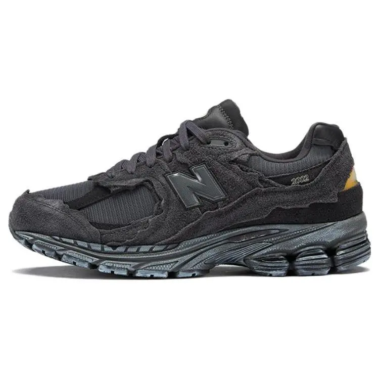New Balance NB 2002R Retro Suede ABZORB Cushioning Low-Top Casual Trainers - Unisex Footwear in Phantom Black, House White - Maison Mihara Official Shoes