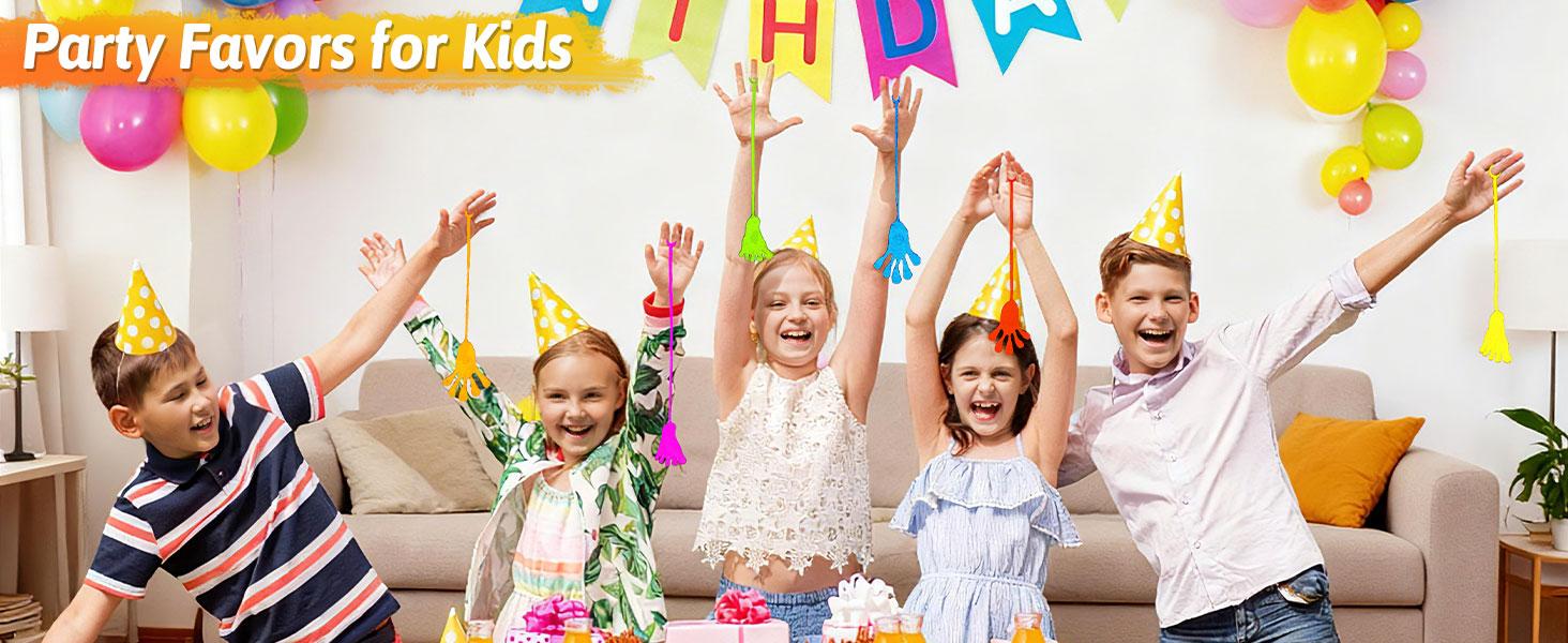 50-Pack Sticky Hands Toy Party Favors |       Perfect for Kids Goodie Bags, Classroom Valentines, Birthday Student Gifts, and Party Supplies Stuffers