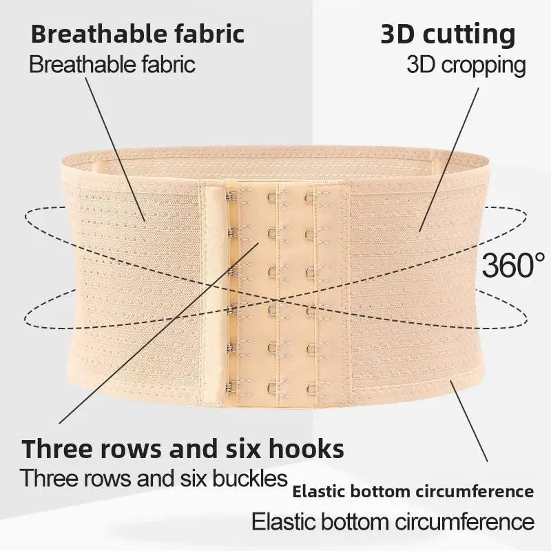New Summer Breathable Abdomen Band Postpartum Hollow out Adjustable Waist Belt Thin Model with Buckle Polyester Fabric