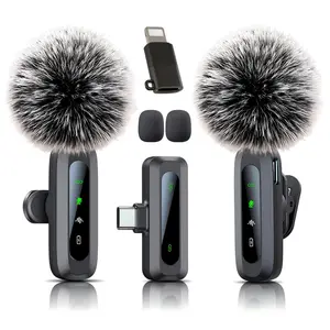 Professional Wireless Microphone for iPhone 15/16/17, iPad, Android, Directional Lavalier Mic, Noise-Canceling, USB C Lapel Mic for Recording, Vlogs, Tiktok, Youtube, Lightning