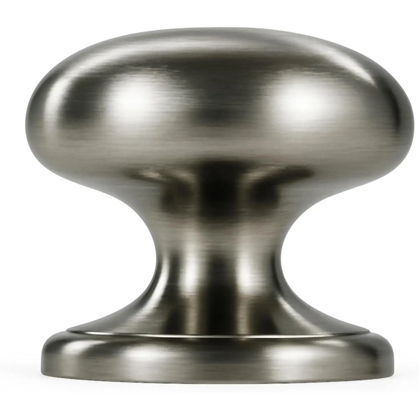 trust4care 4-Pack Large Brushed Satin Nickel Bi-fold Closet Door Knobs with Wide Base, Round Brass Wardrobe Folding Kitchen Cabinet Knobs, 1-1/2 Inch Furniture Pantry Drawer Pulls Handles