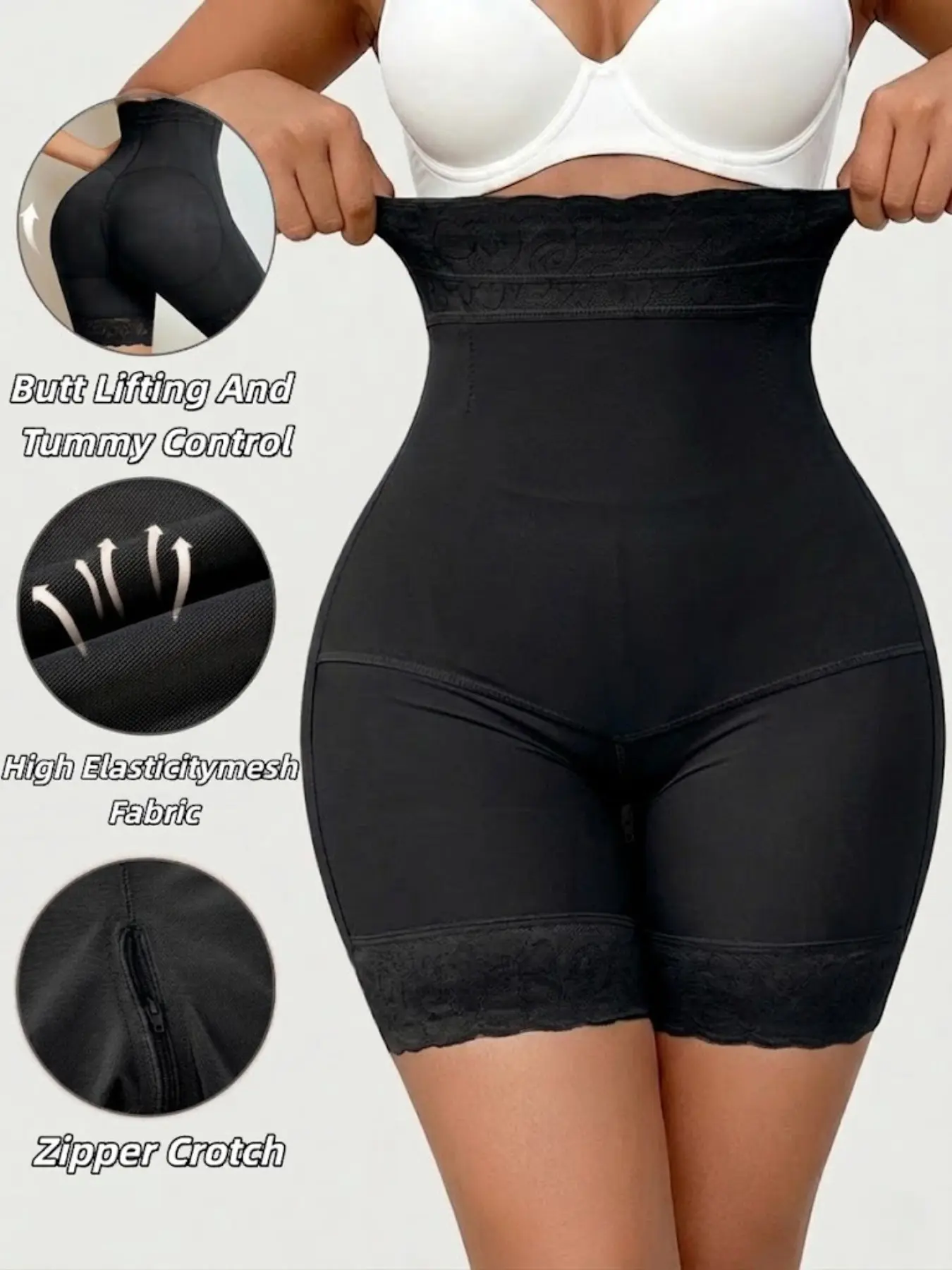 1 Count Colombian Waist Tummy Shaper Shorts for Women, Fajas, Women Tummy Control Butt Lift Seamless Panty, Slimming Comfortable Shapewear, Tight-Fitting Panties, Body Shaper Bottoms, Leggings, Suitable For Various Occasions, Sports