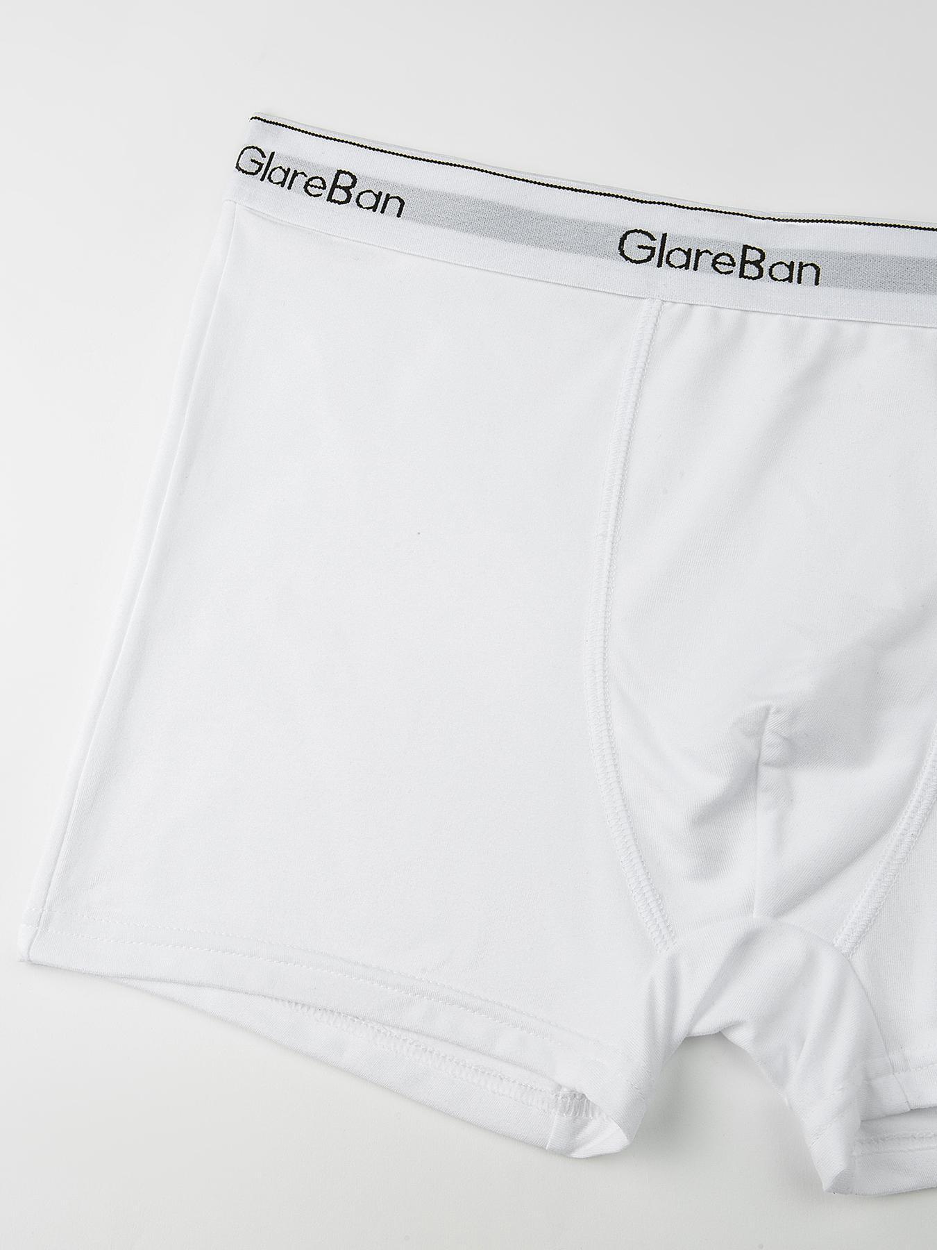 3pieces Pack White Boxer Shorts Men Polyester Underwear Breathable Male Underpants for Men Homme Boxershorts Slips Soft Briefs Daily Casual Underwear