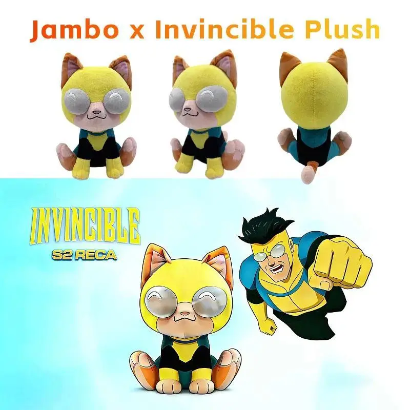 Invincible Jambo Cat Plush Doll Soft Stuffed Plush Toy Anime Cartoon Merchandise For Collection And Home Decor