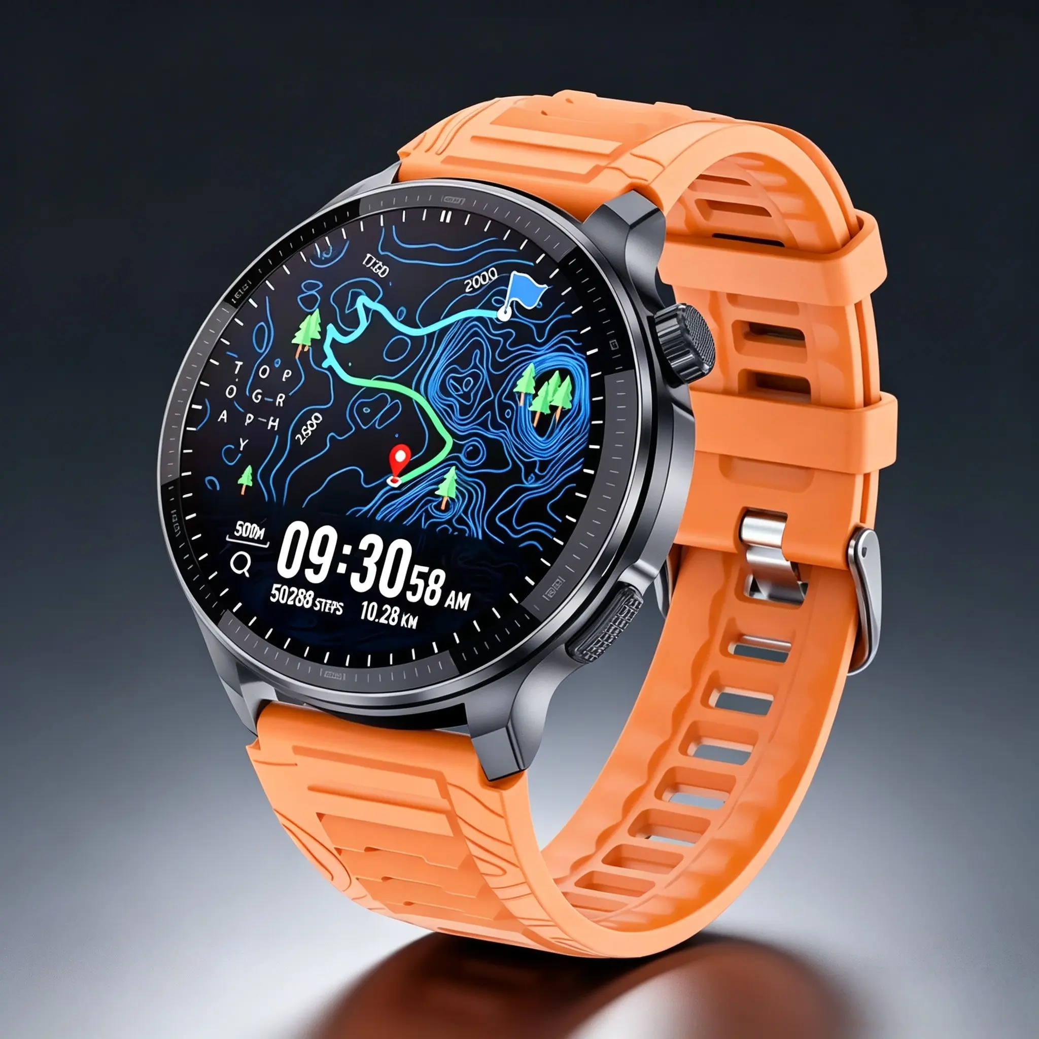 DT G6 Smart Watch with GPS, Bluetooth Call, Heart Rate Sleep Monitor, Hiking Cycling Running Modes,Music Video Playback, 200+ Watch Faces, Compass, 3ATM Waterproof Long Battery, iOS & Android Compatible Pedometer Watch for Men Women Outdoor Sport Watch