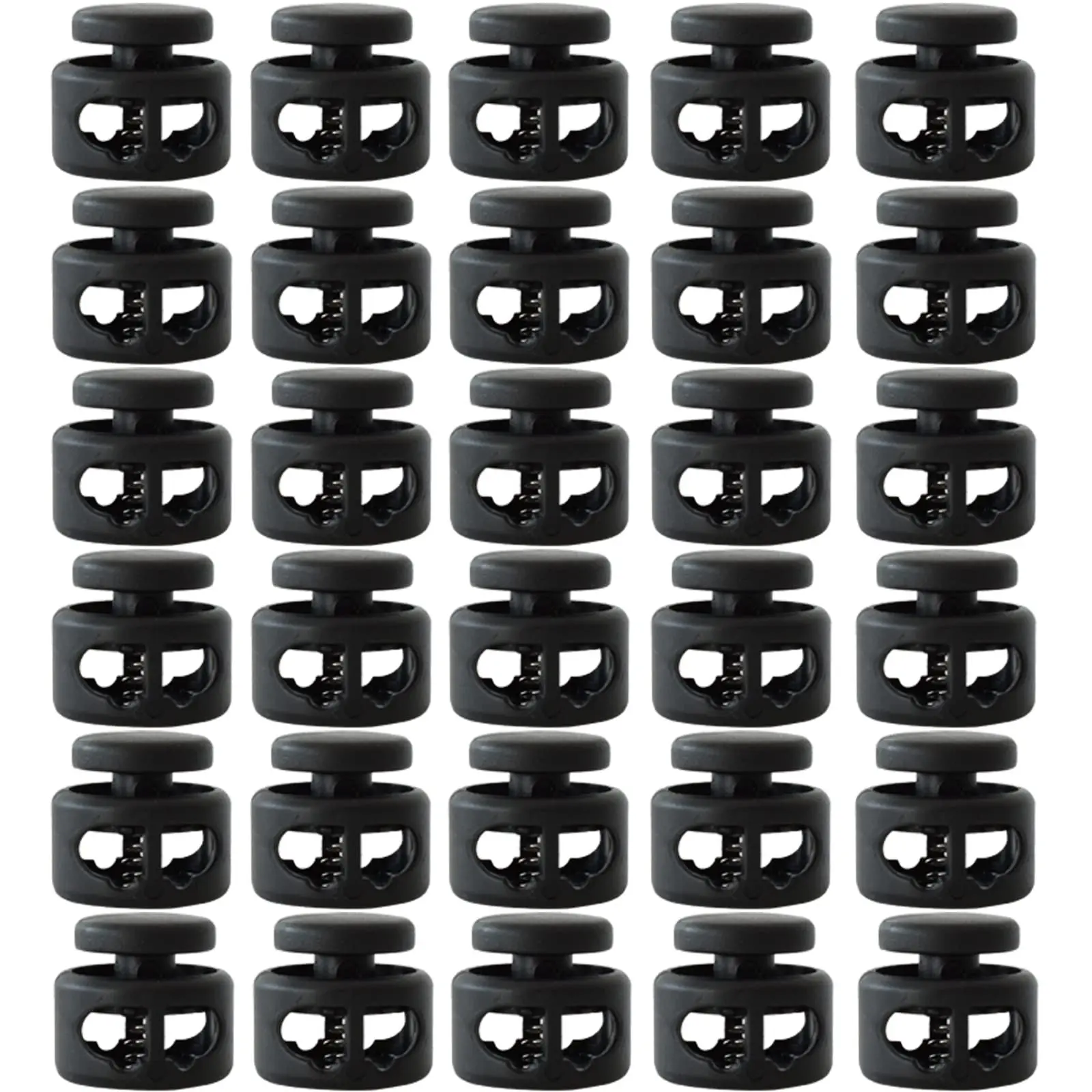 30pcs Plastic Rope Buckles, Shoe Laces, Drawstrings, Umbrella Ropes, Bag Straps, Clothing Accessories, Durable and Versatile Fasteners
