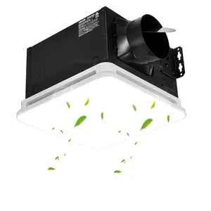 VEVOR Bathroom Exhaust Fan with LED Light, 110 CFM 4000K Bathroom Vent, 1.5 Sones Low-Noise, Premium Motor Ceiling Fan for Laundry Room, Storage Room, Home Ventilation, White