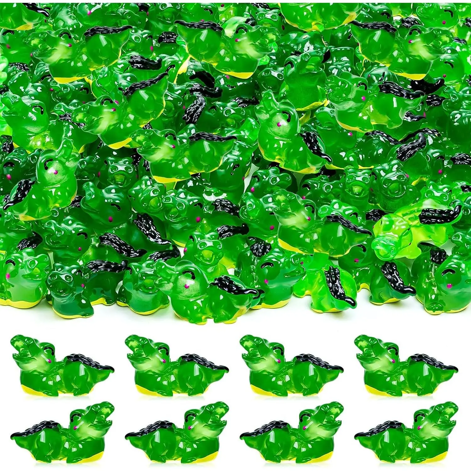 52 count Luminous Miniature Crocodiles Figurines Mini  Crocodile |    Figures for Fairy Garden Miniature Moss Landscape DIY Craft  Decor