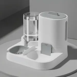 Automatic cat feeder and water dispenser set, 2-in-1 gravity food bowl station, suitable for small and medium-sized cats, dogs, puppies, cats, rabbits, automatic feeding supplies