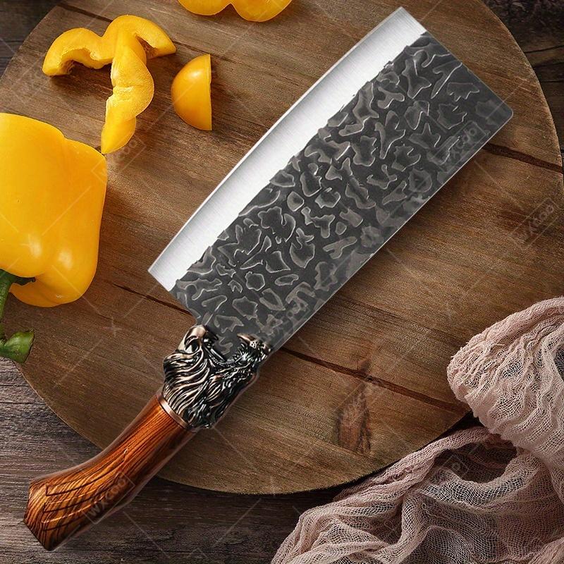 6PCS Handmade Forged Professional Kitchen Chef Knife Set Stainless Steel Butcher Boning Cutting Knives Vegetable Chopper