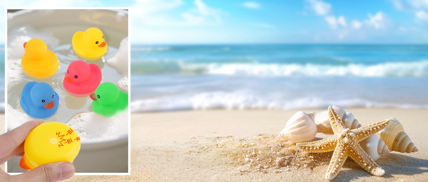 Yellow Rubber Ducks Bath Toys 20Pack, Bathtub Floating Squeaky Duck Bulk Baby Preschool Bath Toy for Baby Shower Infants Kids Toddler Birthday Party Decoration Gift (Large)