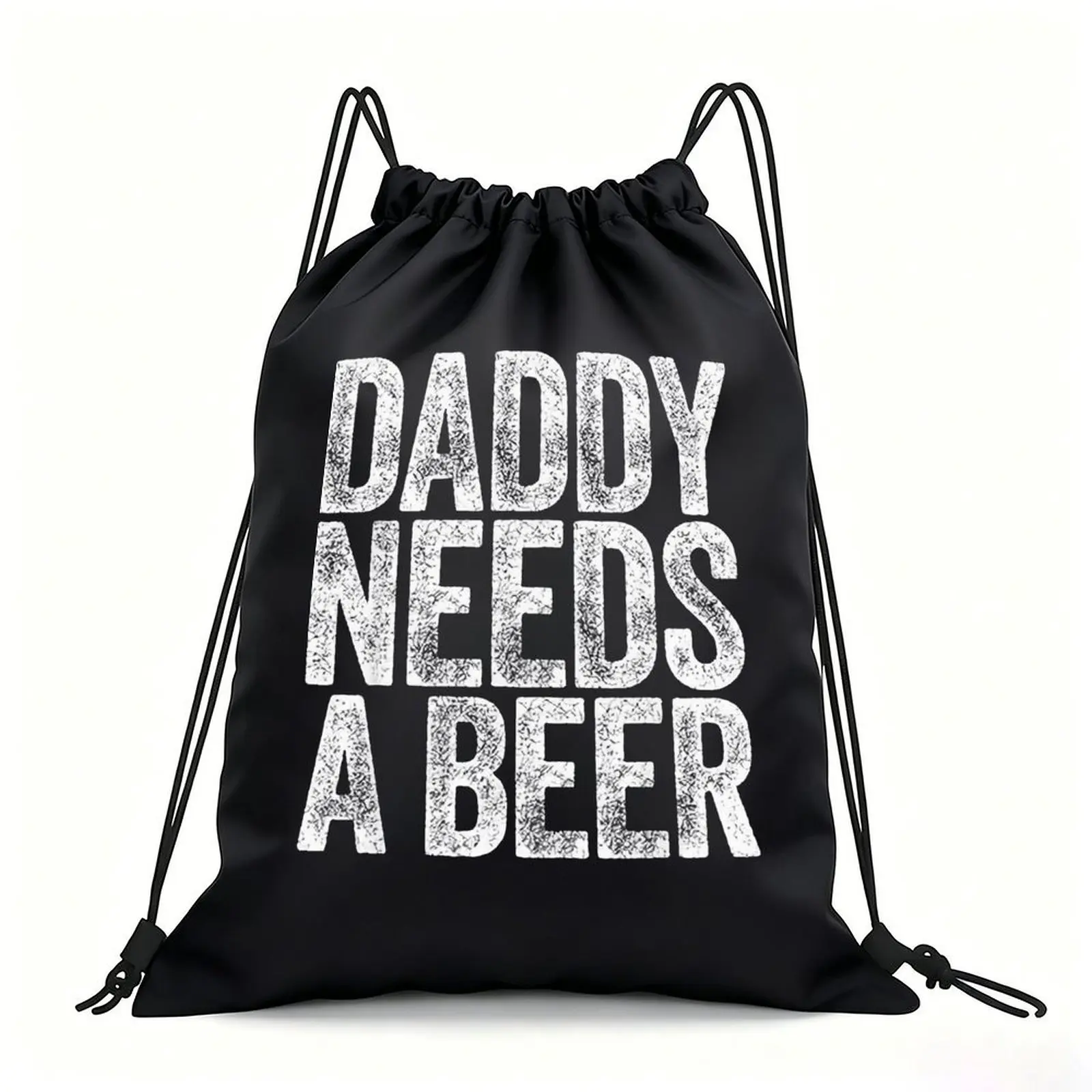 Portable Drawstring Sack Bag with Custom Graphic Print, Waterproof Polyester String Backpack for Gym Workout Swimming Hiking