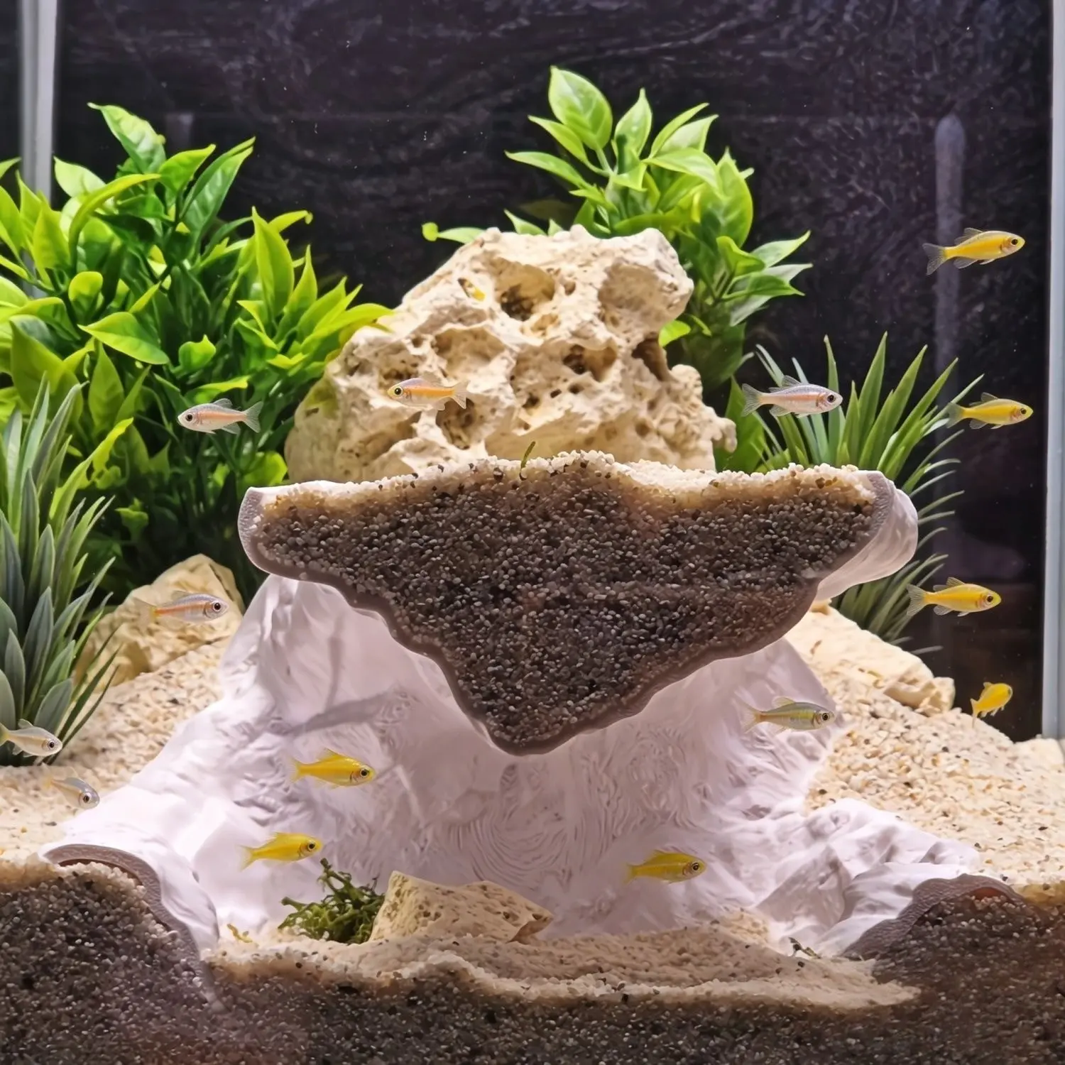 Fish Tank Landscape, Reptile Hideout Cave, Micro Landscape, Small Fish Shrimp Shelter, 3D Printed, Non-Polluting Water Quality