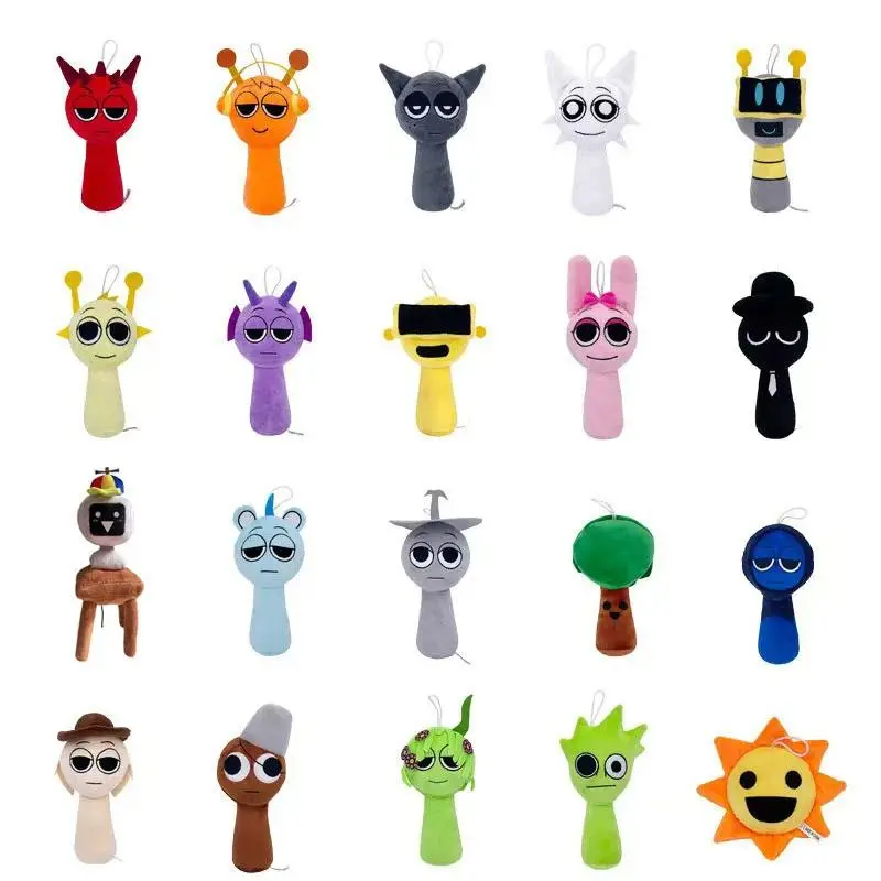 2026 new hot item Sprunki Plush Toy Set Sprunky peluche Plushie Soft  Game Cartoon Stuffed Animal Dolls For Fans Birthday Christmas Gift