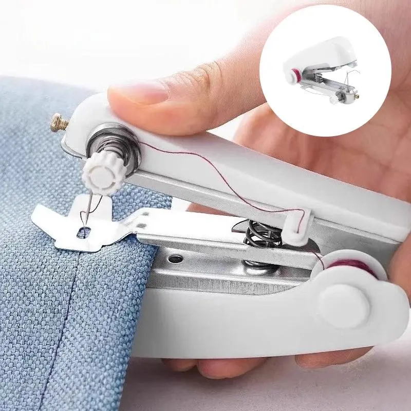 Portable Mini Sewing Machine, Handheld Manual Simple Sewing, Ideal for Home Use, Pocket Size Seamstress Machine, 1 Piece, Small Sewing Machine