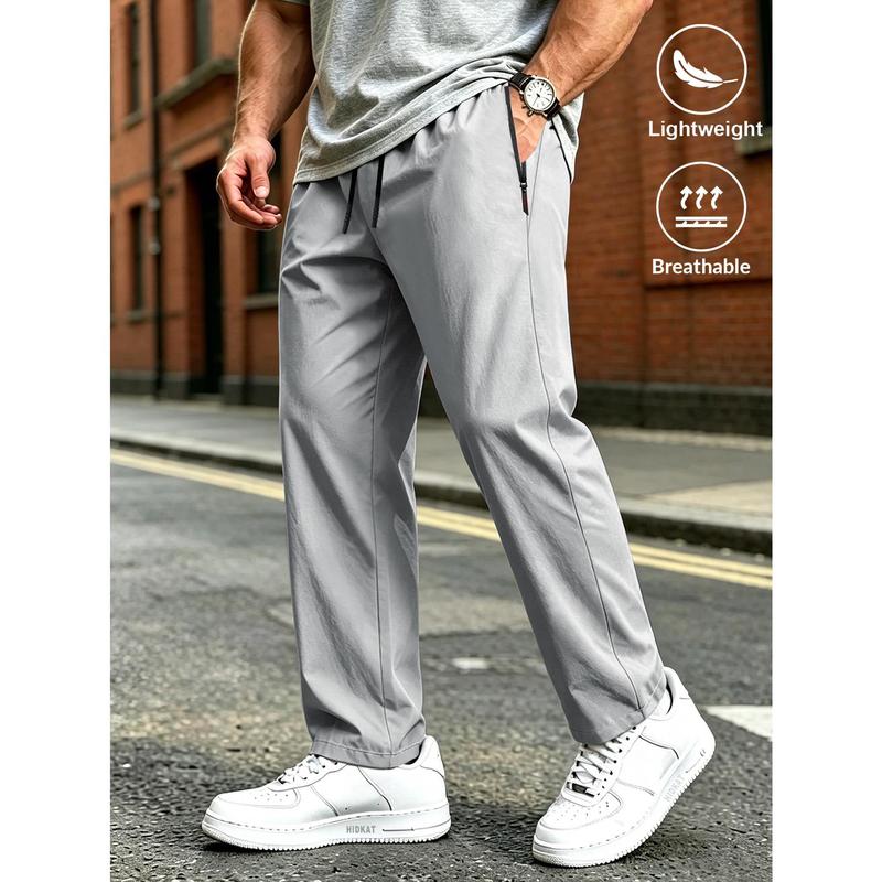 Men's Outdoor Casual Sports Joggers - Male Clothing with 4-Way Stretch, Fast-Drying, Sweat-Absorbent, Wrinkle-Resistant, Ultra-Lightweight, Breathable Fabrics & Multiple Color Options