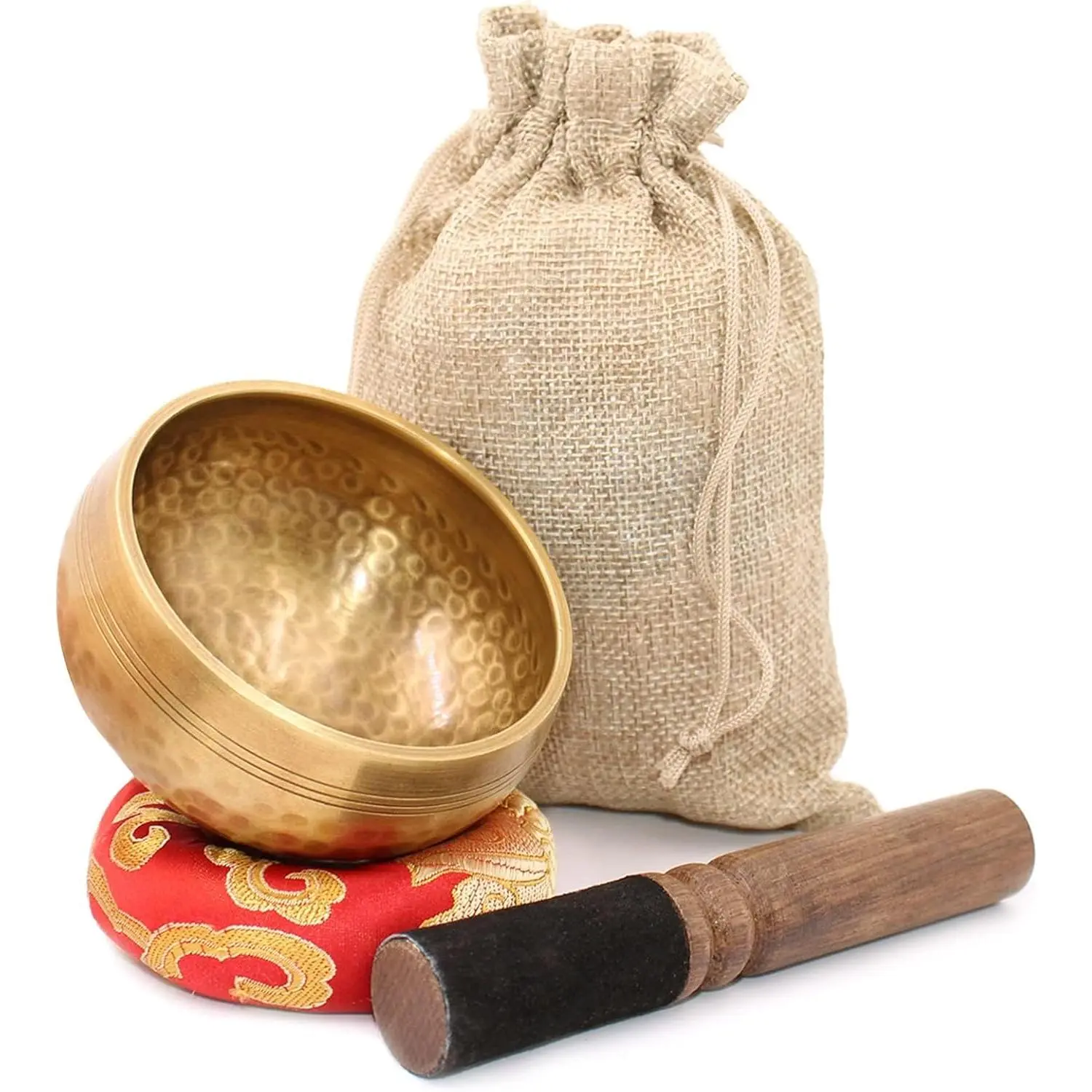 Tibetan Singing Bowls Set, Singing Bowls, Meditation Sound Bowl Handcrafted in Nepal, For Yoga, Meditation, Mindfulness,  & Chakra balancing