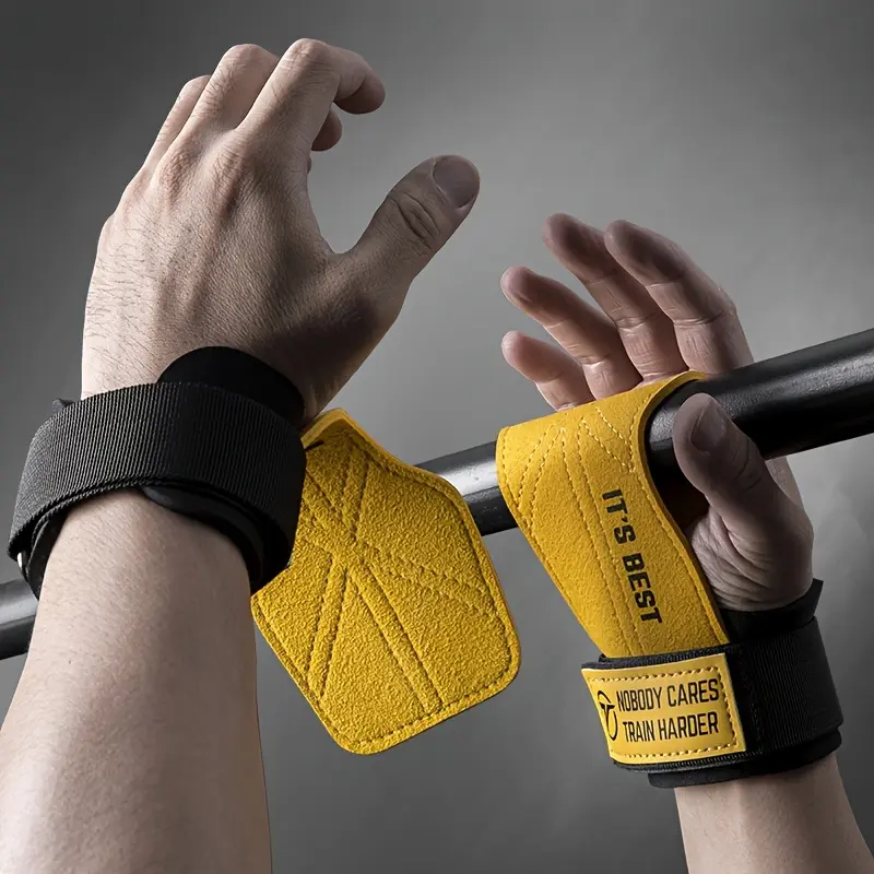 Unisex Weightlifting Fitness Gloves (1 Pair Pack) - Hand Support, Wrist Protection, Palm Protection for Pull-Ups, Deadlifts