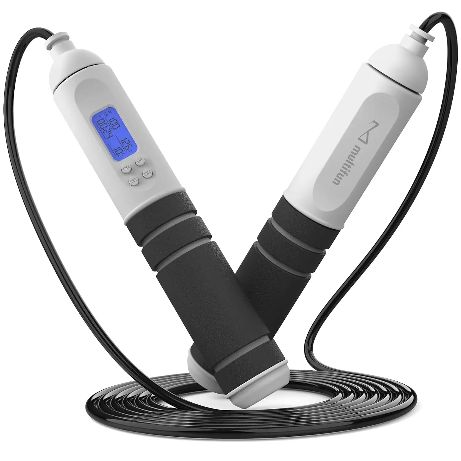Digital Jump Rope with Smart Counter & Timer - Adjustable Speed Skipping Rope for Fitness, Weight Loss, Boxing, MMA - Tangle-Free Ball Bearings & Anti-Slip Handles for Men, Women, Kids.(2026 New Evolution for 3second Rope Swap)