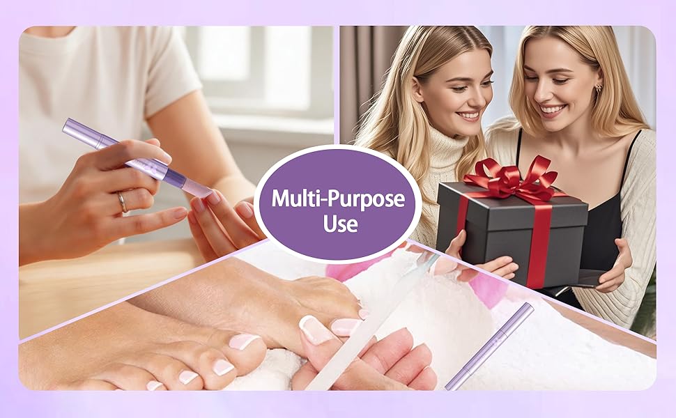 Cuticle Oil Pusher Pen Set, 2-in-1 Ceramic Cuticle Pushers with Oil for Nail Repair, Hangnail & Dry Cuticle Removal, Nail Care Pens for Manicure & Pedicure, Professional Salon Tools