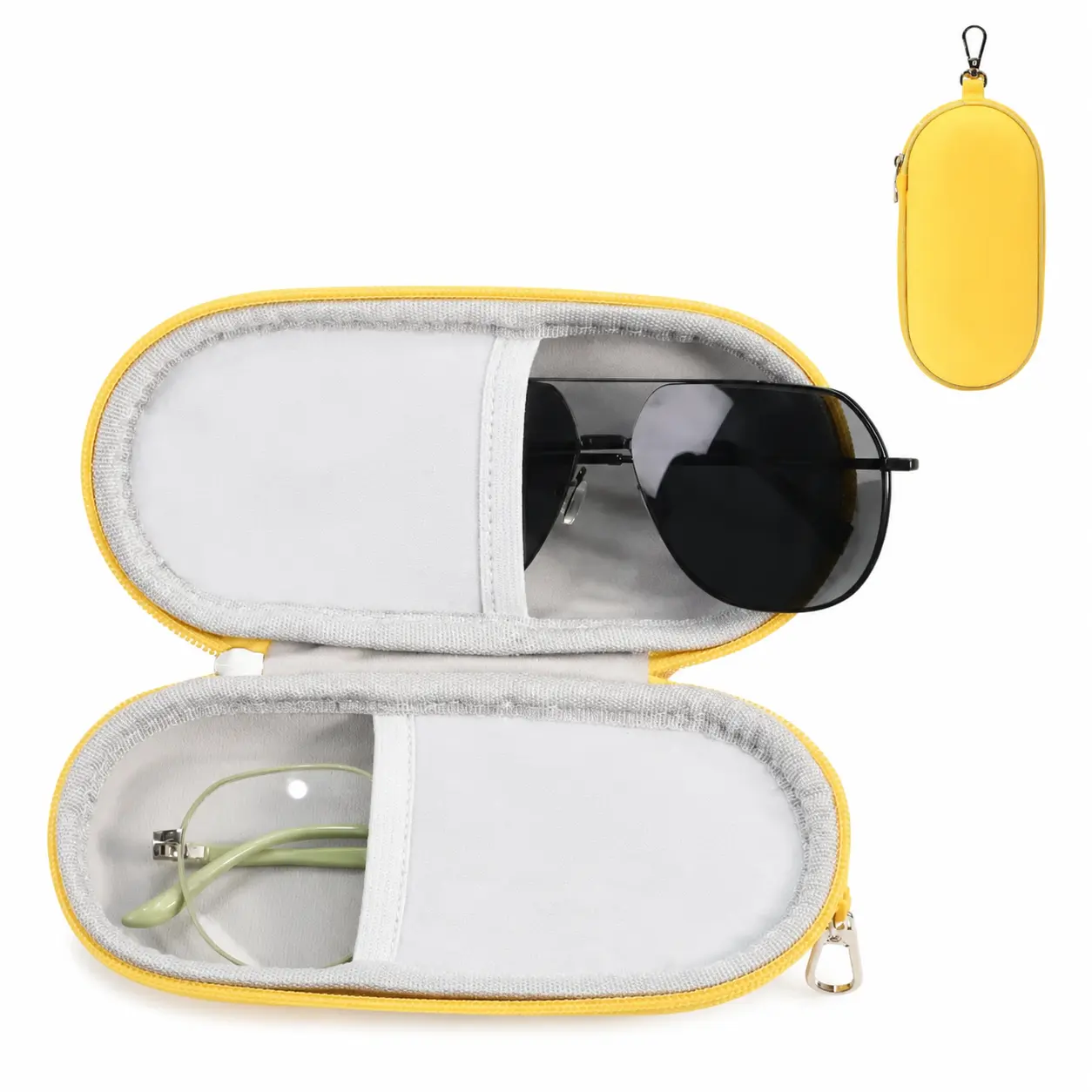 Premium Hard-Shell Eyeglass Case for Men and Women – Compact, Scratch-Resistant Sunglasses Organizer with Soft Lined Interior, Lightweight Travel-Friendly Design Ideal for Daily Commute, Hiking, Cycling, and Outdoor Activities
