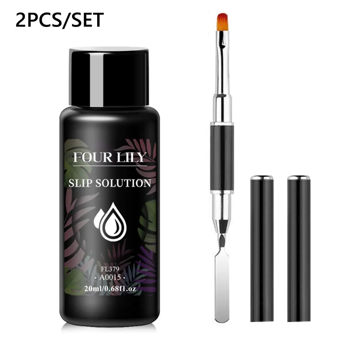 0.68Oz Slip Solution for Acrylic for Nail Extensions, Slip Solution - Nail Extension Slip Solution, Quick Poly Nail Gel Slip Solution Nail Extension Gel Liquid Solution, for Poly Nail Gel Nail Builder Gel, Contains A Brush, Nail Art, Nail Care, Manicure