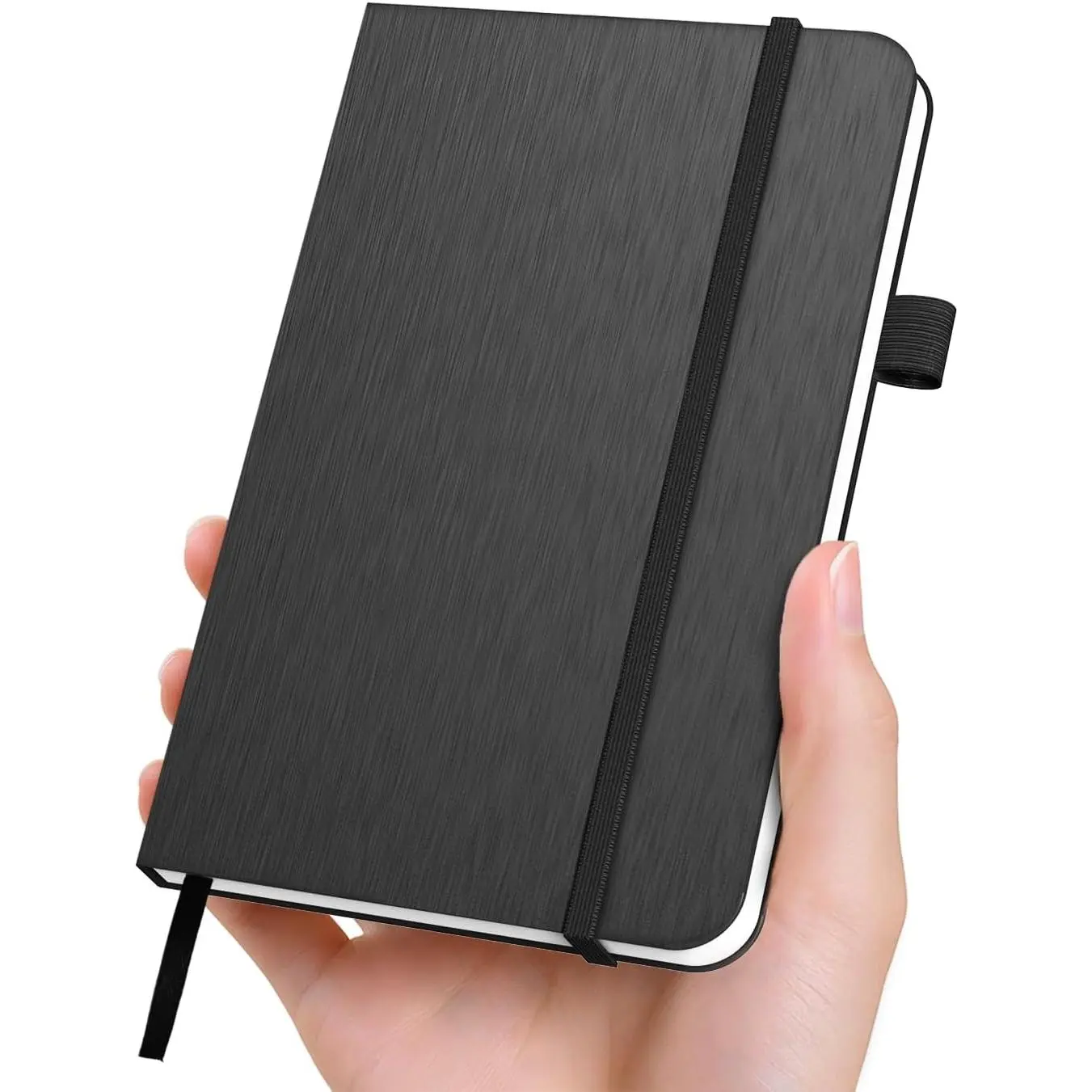 A6 Pocket Notebook, Small Lined Journal, 160 Pages, Black | 80 Sheets, 3.5 x 5.7 in, Lay Flat, College Ruled, A6 Hardcover Journal, Lined Notebook for Work, School, Note Taking