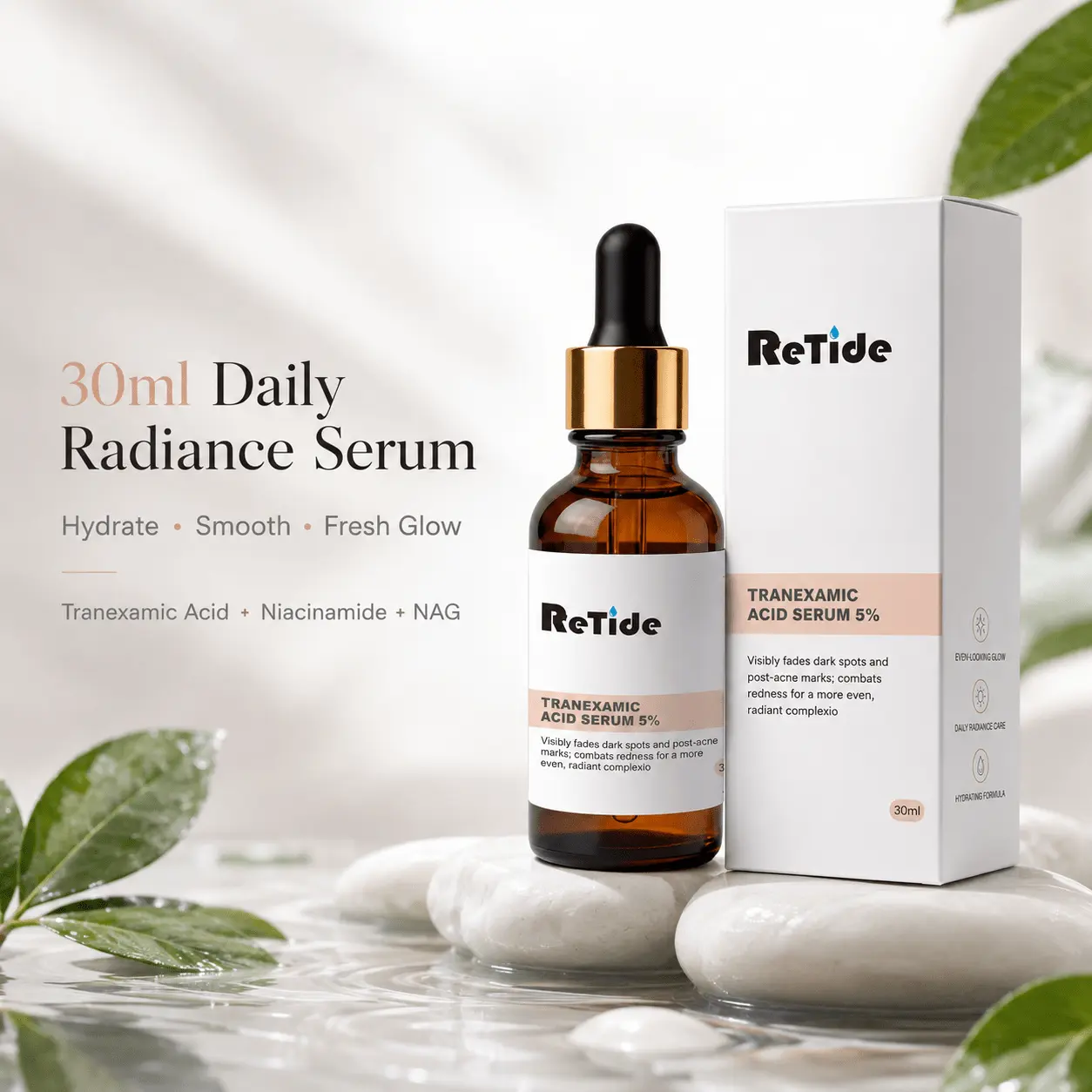 Tranexamic Acid 5% Serum for Dark Spots & Melasma, Brightening Face Serum, Fades Hyperpigmentation, Gentle for All Skin