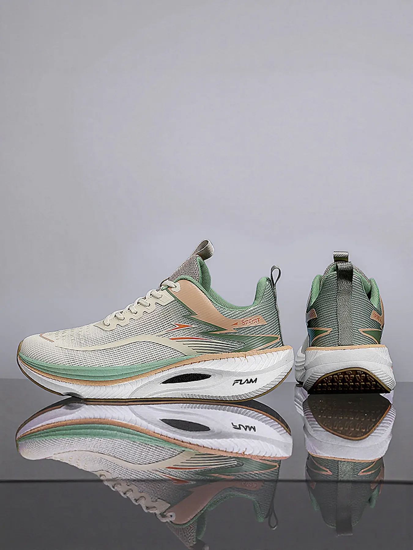 New Couple Casual Sports Shoes, Comfortable Soft Thick Sole Running Shoes, Breathable Mesh Upper, Anti-Slip Bottom, Outdoor Gym Fitness Shoes, Workout Sneakers