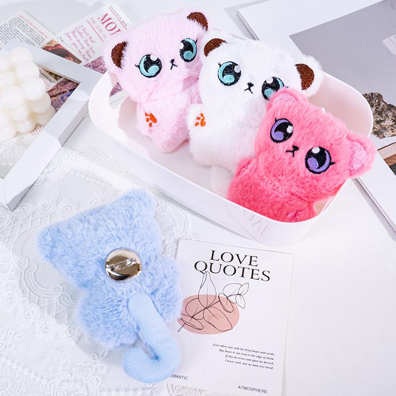 New cute long-tailed Siamese cat plush toy with bell, adorable cat bag accessory