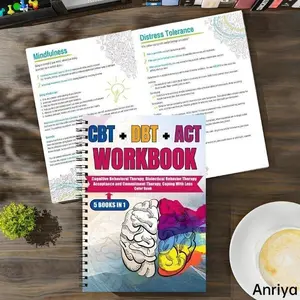 【DealsforYouDays】5-in-1 CBT Function Mental Wellness Journal for Adults | Cognitive Regulation, Emotional Balance, Grief Management, Calming Tutorials & Tolerance Drills, Spiral Notebook With Categorized Skill Modules