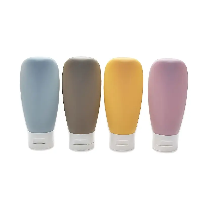4 Pcs Leak Proof Squeeze Travel Toiletries Bottles Refillable Reusable Cosmetic Containers For Shampoo Conditioner Lotion Body Wash Ideal For Camping Business Trip