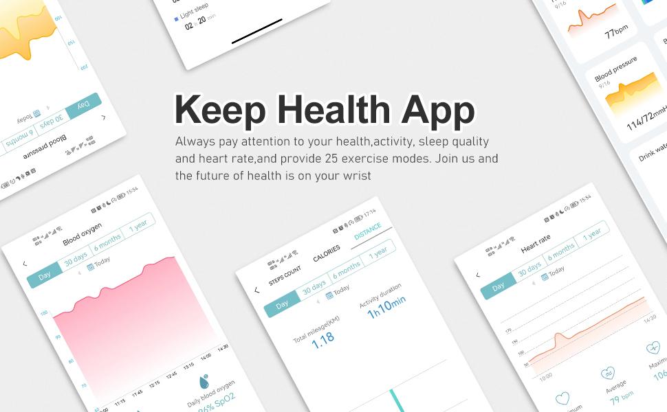 Smart Fitness Tracker for Running Gym Heart Rate Sleep Monitor Waterproof Smart Watch for Women Men