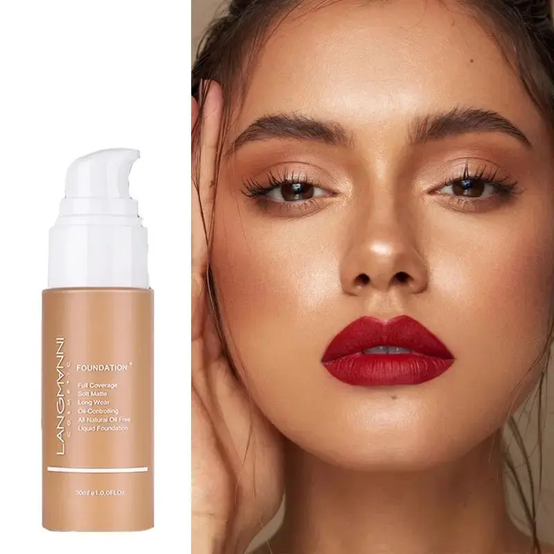Romantic Nee Long-Lasting Liquid Foundation Waterproof Sweatproof Lightweight Matte Finish Flawless Coverage All-Day Wear Liquid Base Makeup